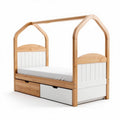 Wooden House-Style Bed with Storage Drawers – Suitable for Children's Rooms – Made from Plywood and MDF – 200 x 90 x 150cm