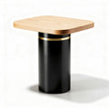 Wood and Metal Accent Table for Living Room Use – 30 x 30 x 50cm