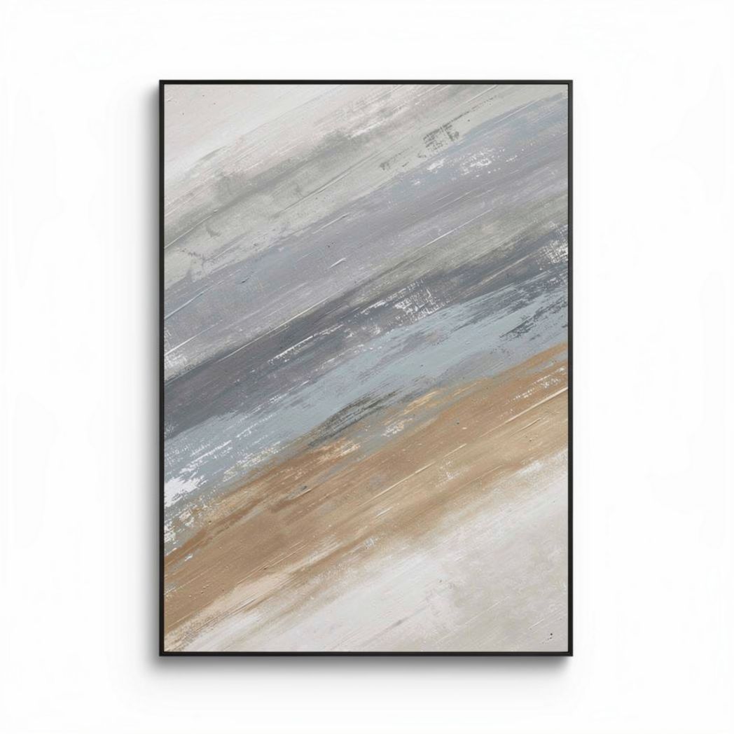 Abstract Landscape Wall Art – Suitable for Home or Office Decoration – Canvas and Wood Frame – 100 x 100 x 5cm