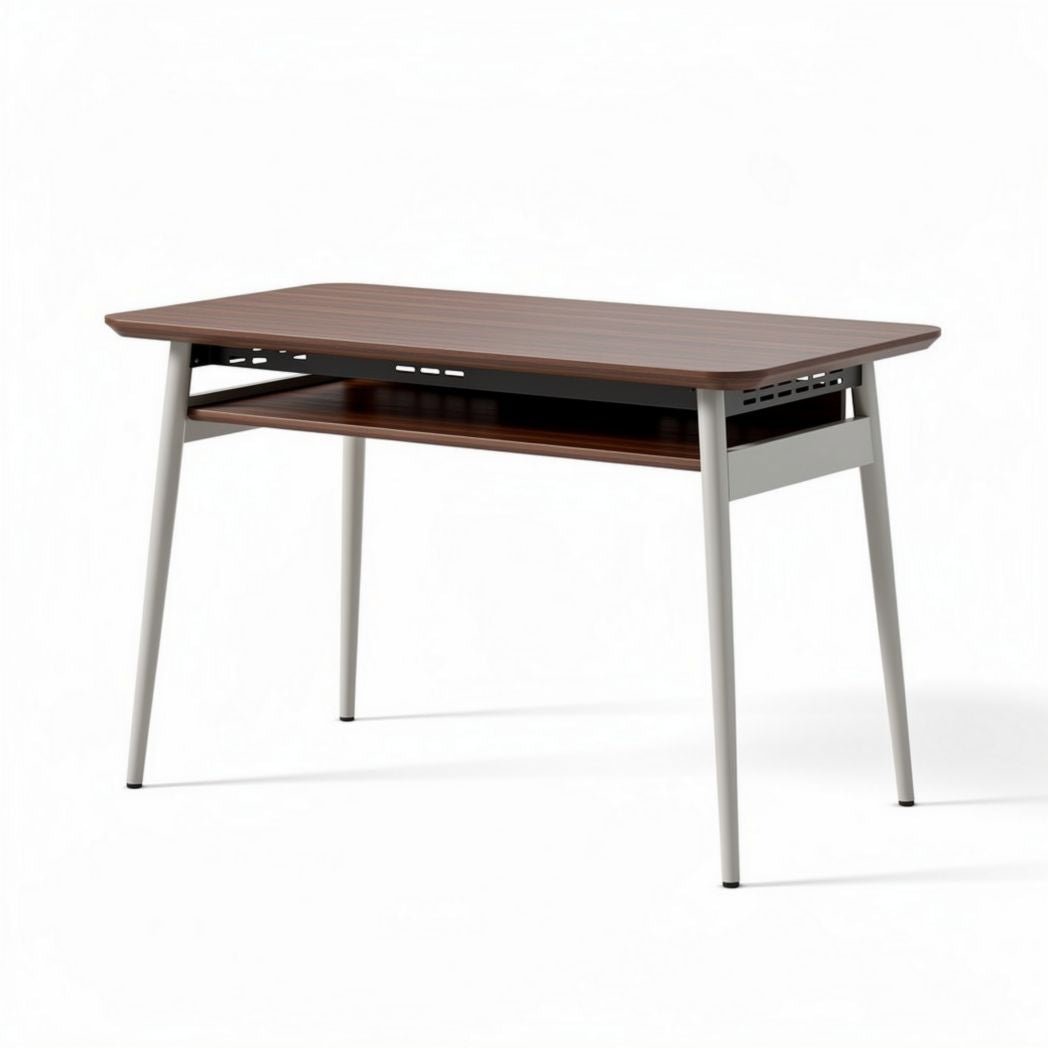 Wooden Writing Desk for Home Office Use with Metal Legs – 120 x 60 x 75cm