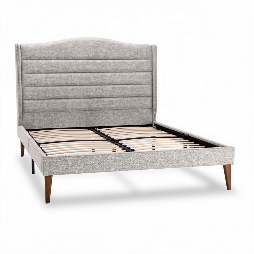 Fabric Upholstered Bed Frame – Suitable for Bedroom Use – Made of Wood and Fabric – 200 x 160 x 100cm